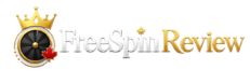 FreeSpin Review logo with gold crown, casino wheel, maple leaf, and Canadian casino guides branding